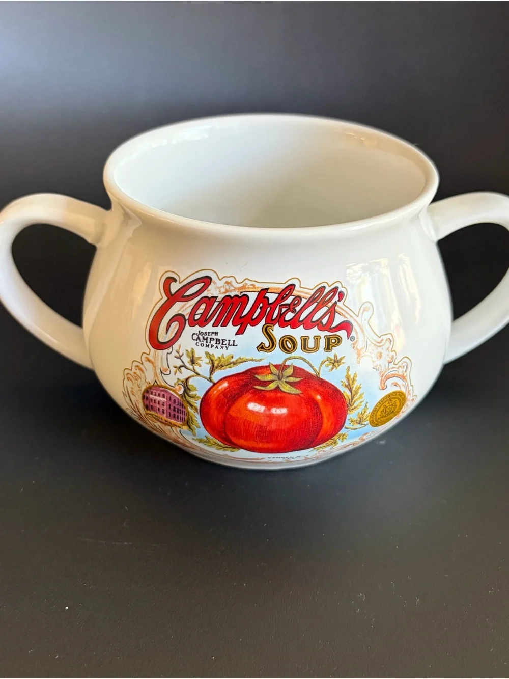 Collectible Campbell's Tomato Soup double-handled mug, Komodo Int'l Corp. 2017